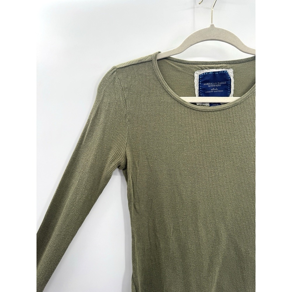 VTG Y2K Abercrombie & Fitch Medium Waffle Knit Top Fairy Grunge Granola Boho
